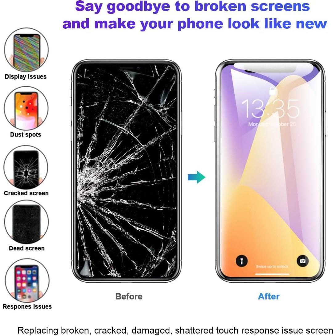 Reemplazo Pantalla LCD EFAITHFIX para iPhone X 5.8" Full HD