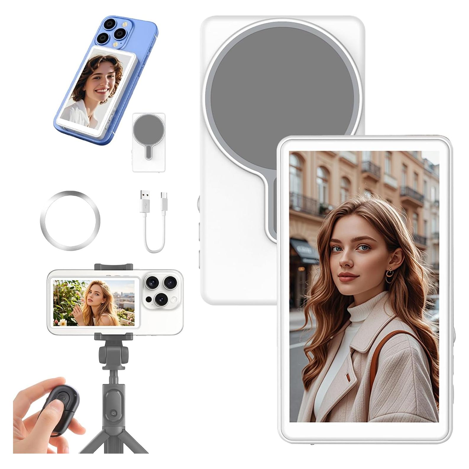 Monitor de Vlog Selfie Inalámbrico Kimlong 4" HD Magnético