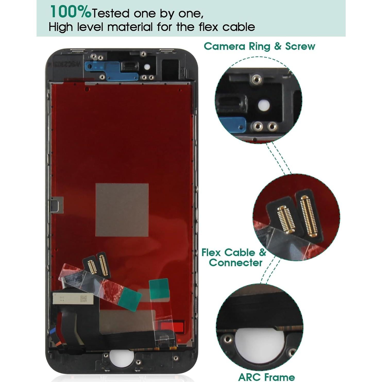 Reemplazo Pantalla Táctil LCD SRJTEK para iPhone SE 2022 Negro