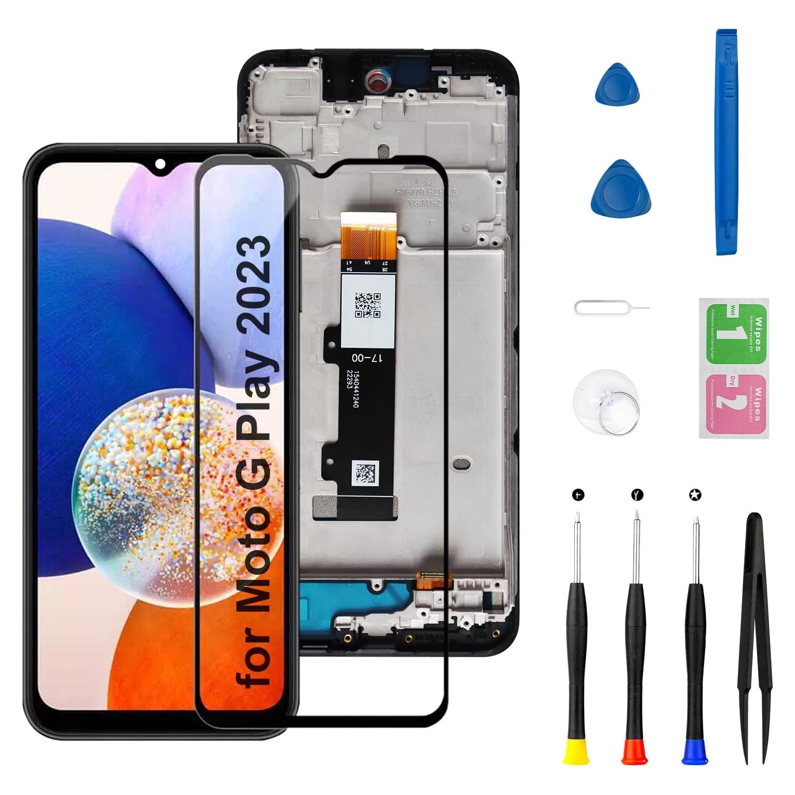 Reemplazo Pantalla LCD con Marco para Motorola Moto G Play 2023