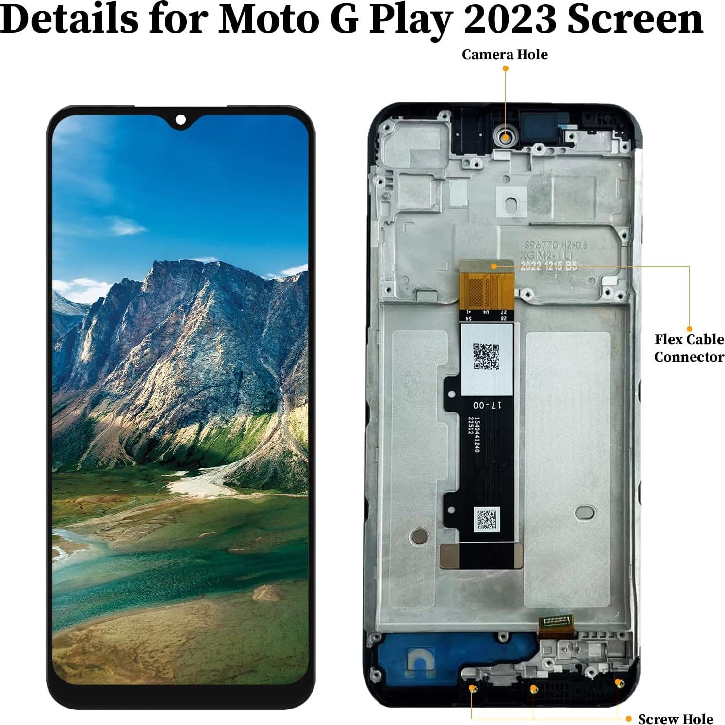 Reemplazo Pantalla LCD con Marco para Motorola Moto G Play 2023