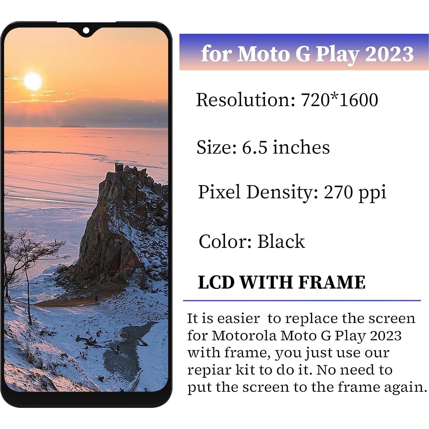 Reemplazo Pantalla LCD con Marco para Motorola Moto G Play 2023