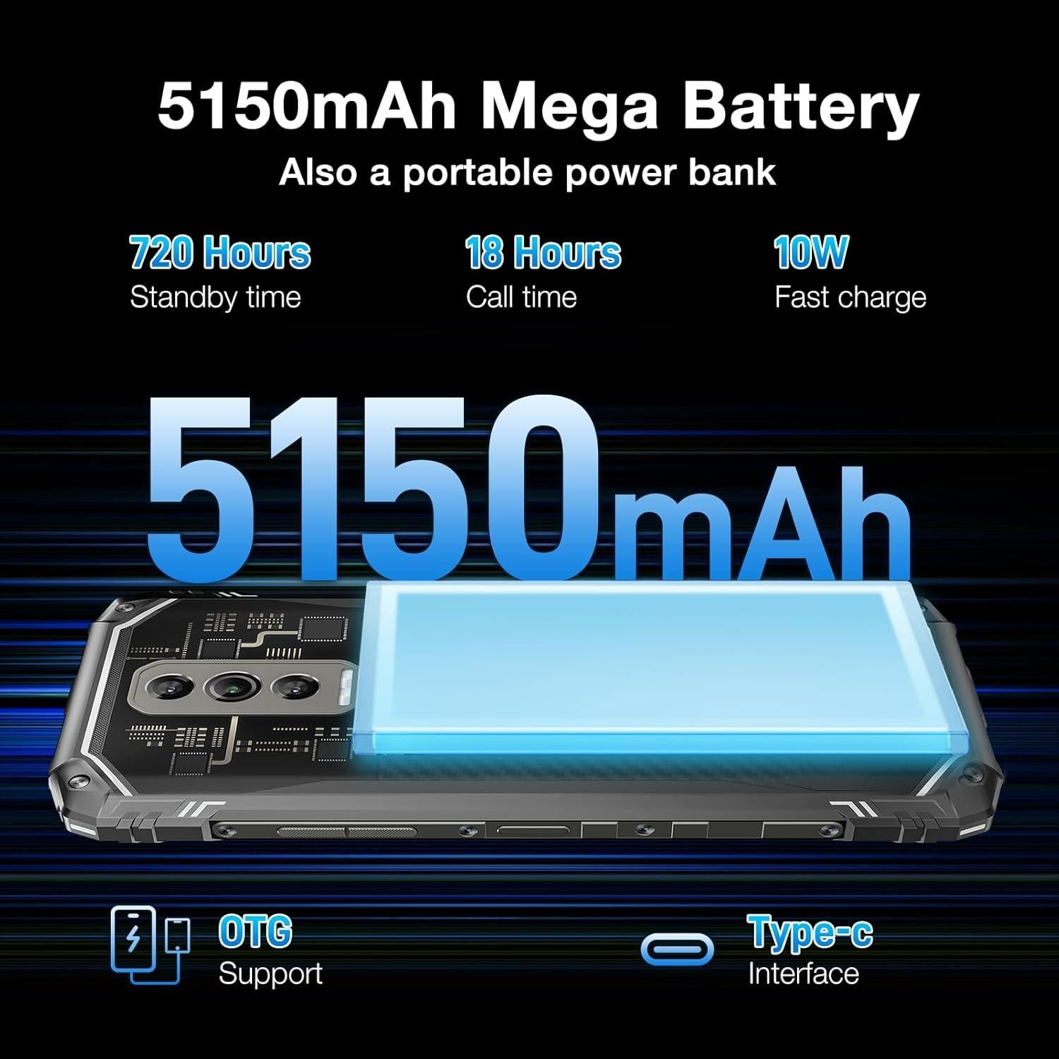 DOOGEE Blade 10 Ultra Teléfono Rugerizado 20GB RAM 256GB ROM