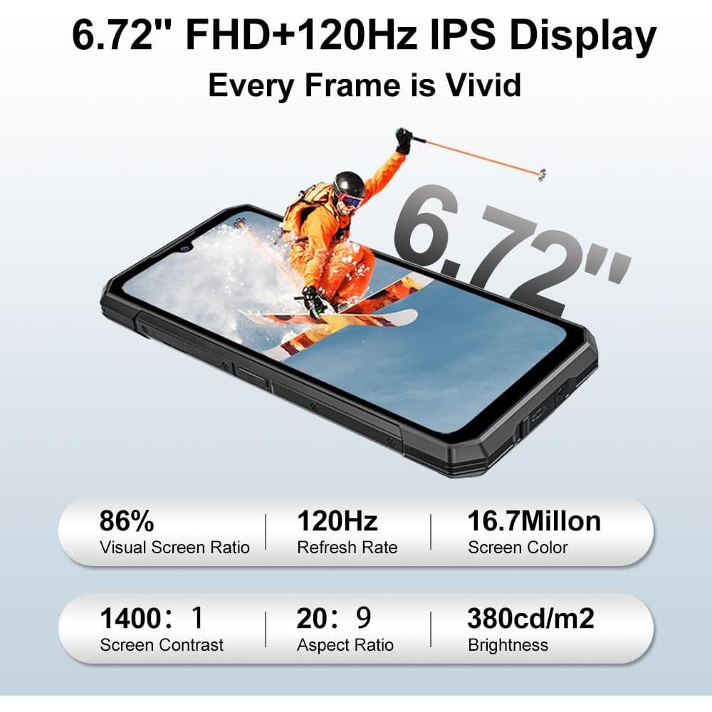 DOOGEE S200 Plus 5G Teléfono Resistente 11000mAh 36GB/512GB