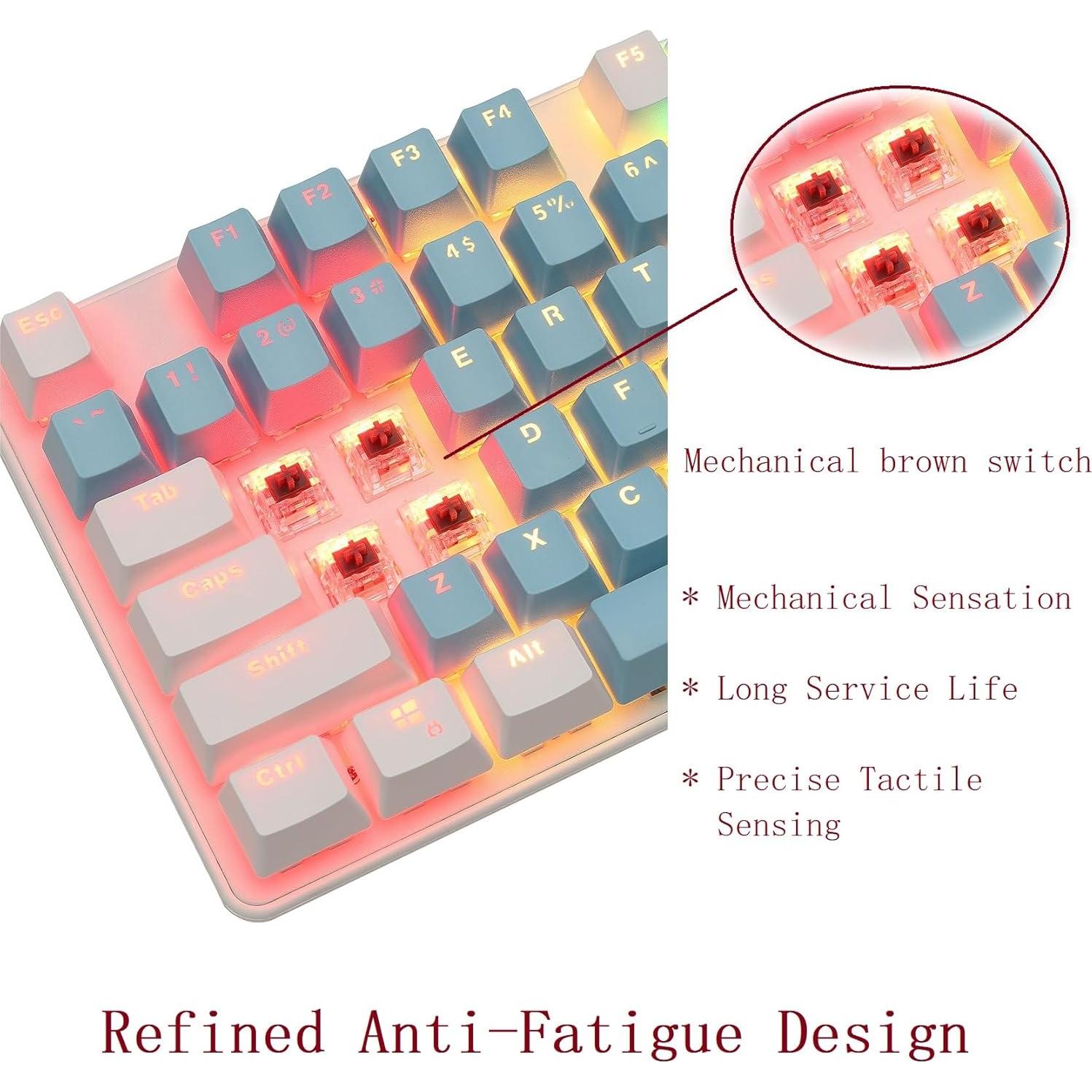 Teclado Mecánico Guangzhoushi JM-USB-JXKBLB LED 5 Colores