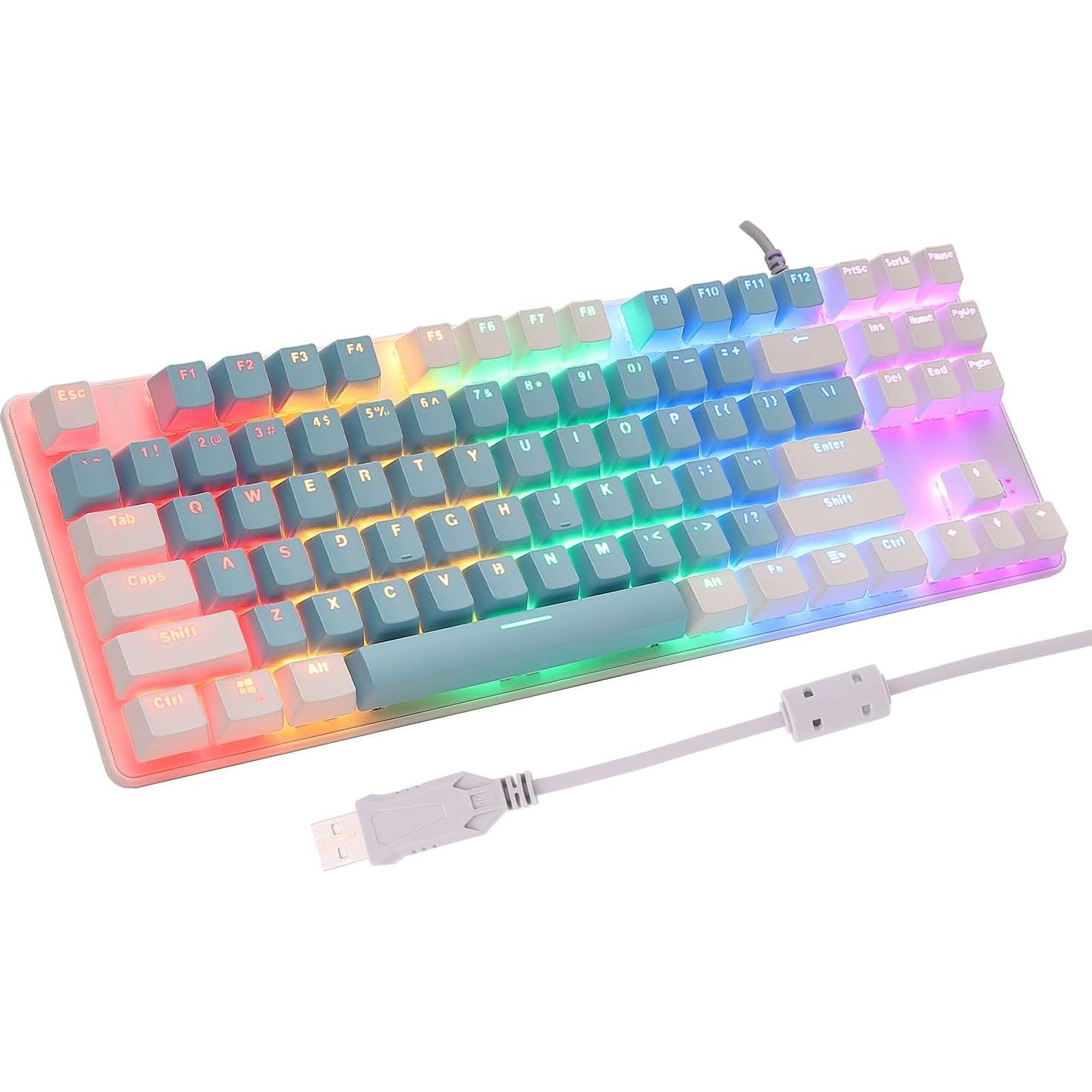 Teclado Mecánico Guangzhoushi JM-USB-JXKBLB LED 5 Colores