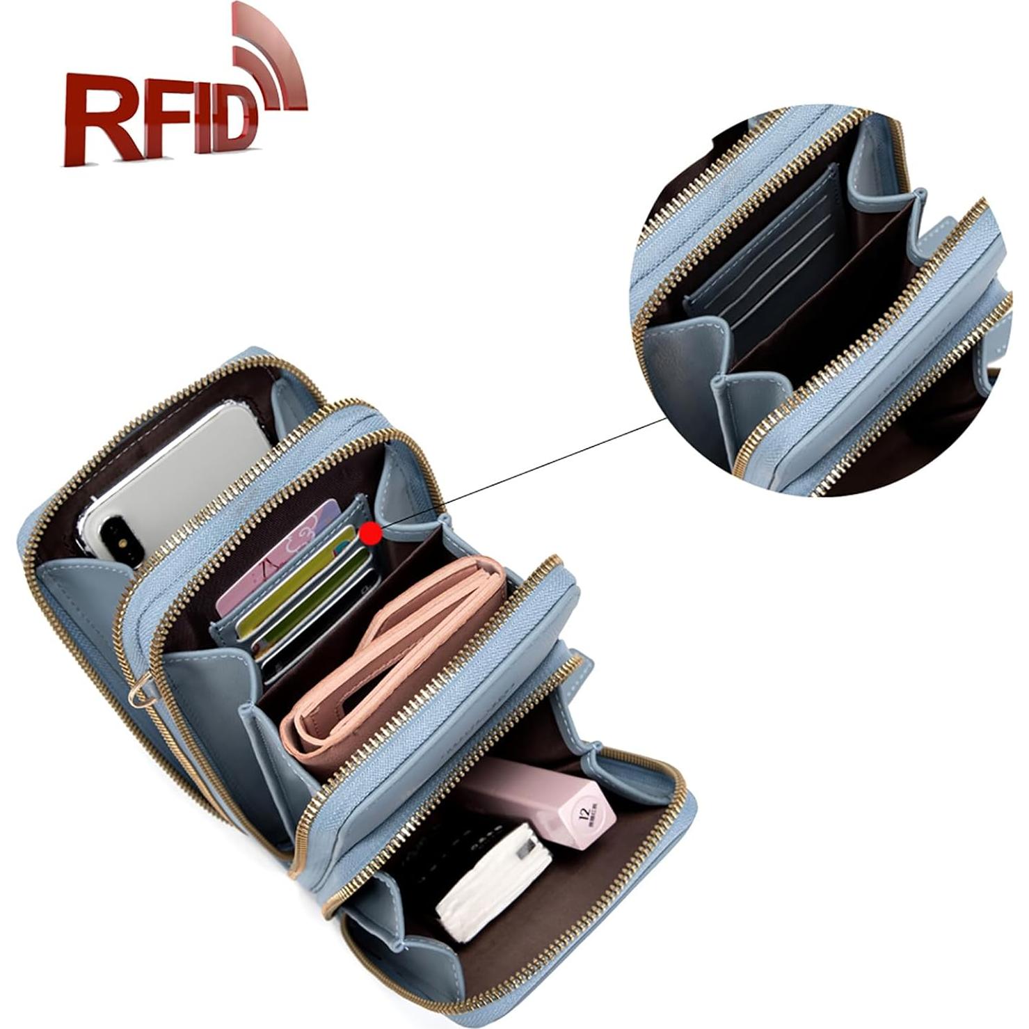 Bolsa Cruzada para Teléfono myfriday con Pantalla Táctil y Bloqueo RFID