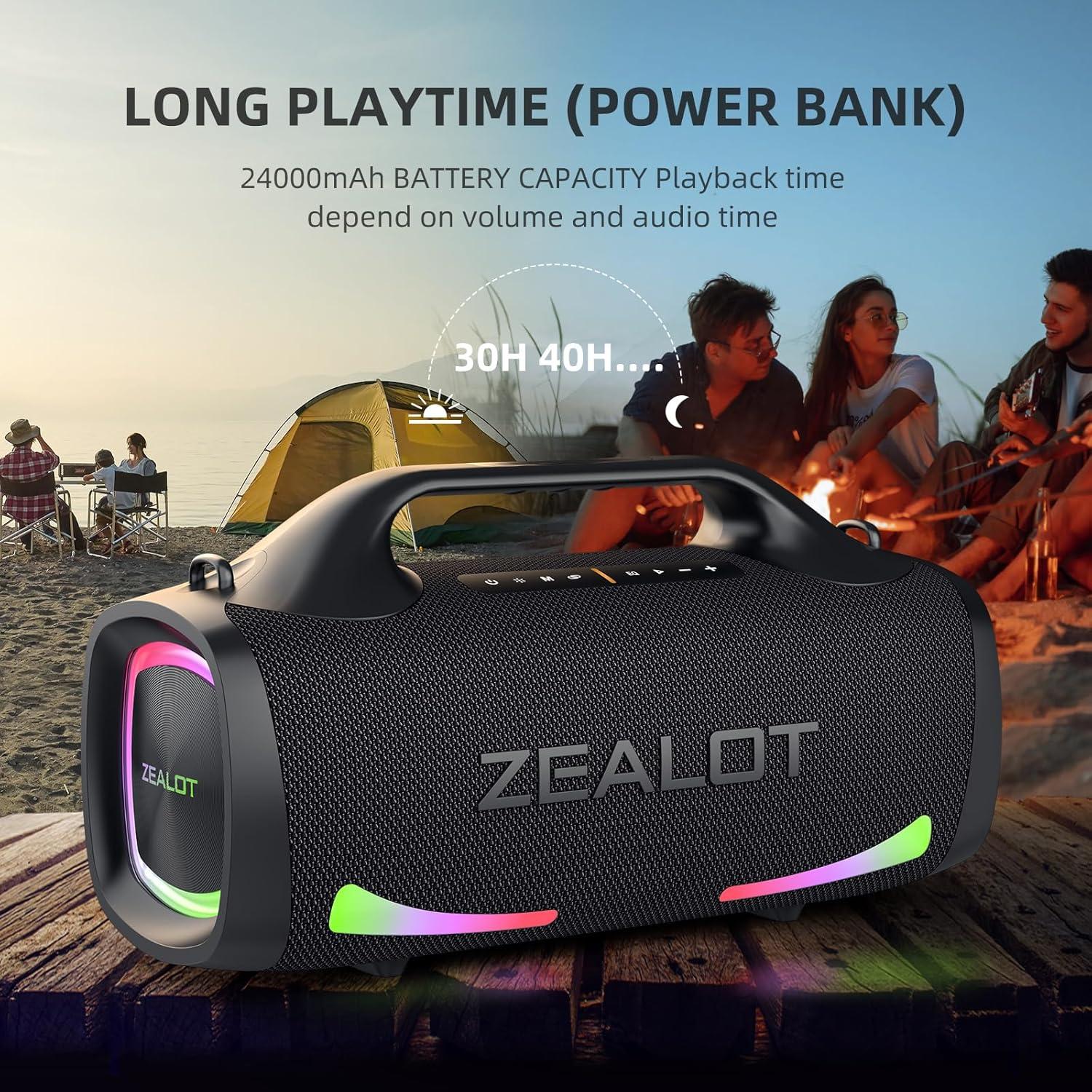 Altavoz Bluetooth ZEALOT S79 100W Impermeable 24000mAh