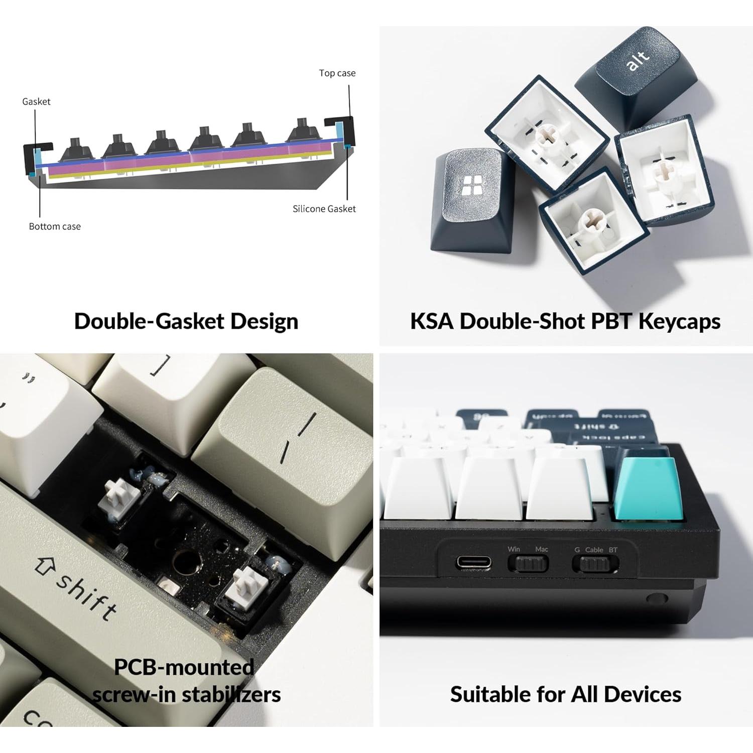 Teclado Mecánico Keychron Q6 Max RGB Inalámbrico USB-C