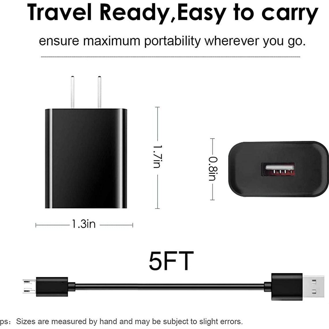 Cargador de pared rápido Micro USB WZHENB 10W 1.52m