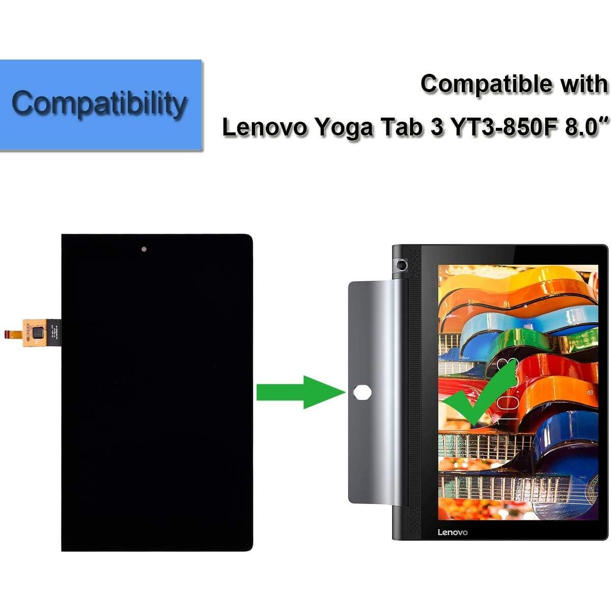 Pantalla LCD 8" E-YIIVIIL para Lenovo Yoga Tab 3 YT3-850M/F