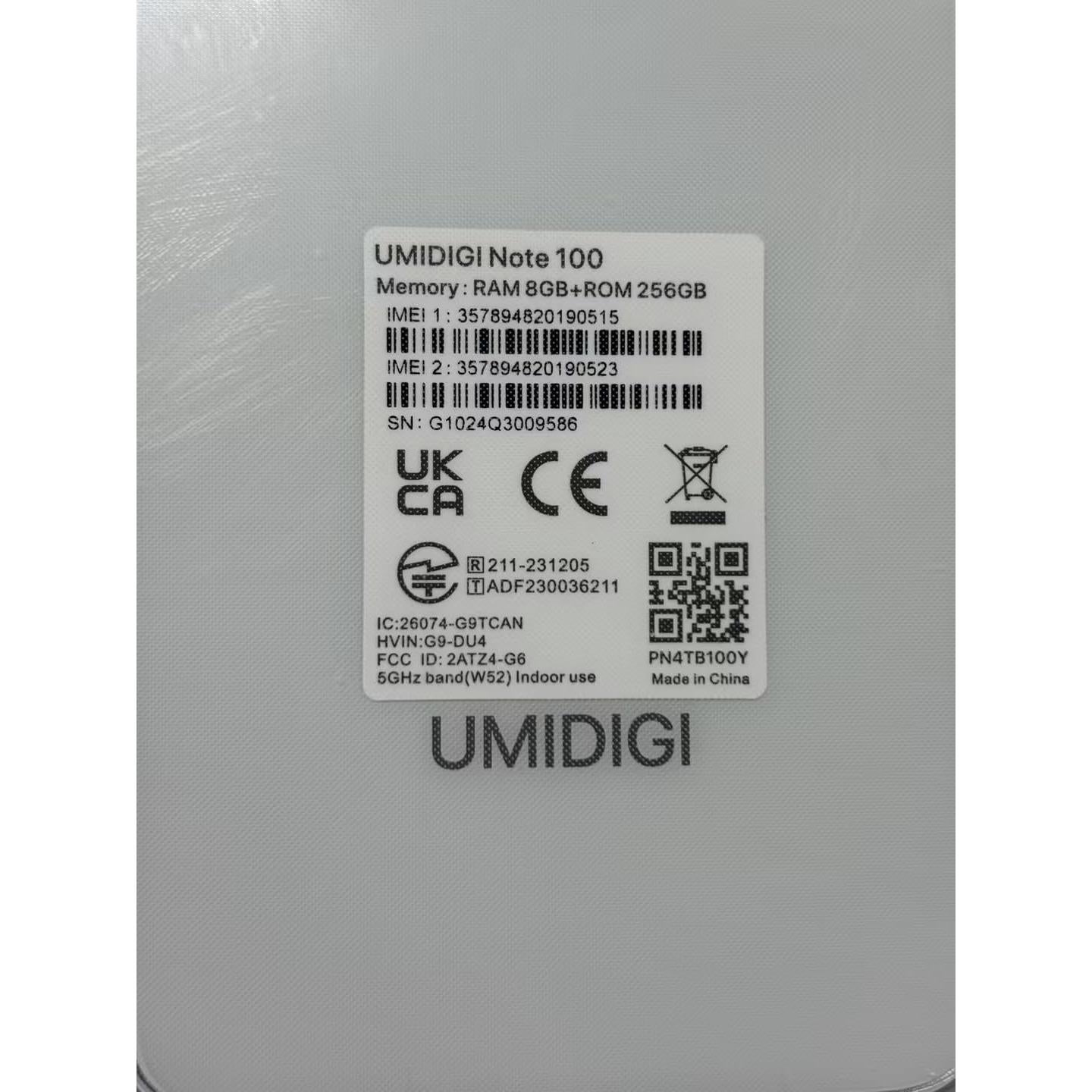 UMIDIGI Note 100 Teléfono Android 14 12GB+128GB Pantalla 6.8"