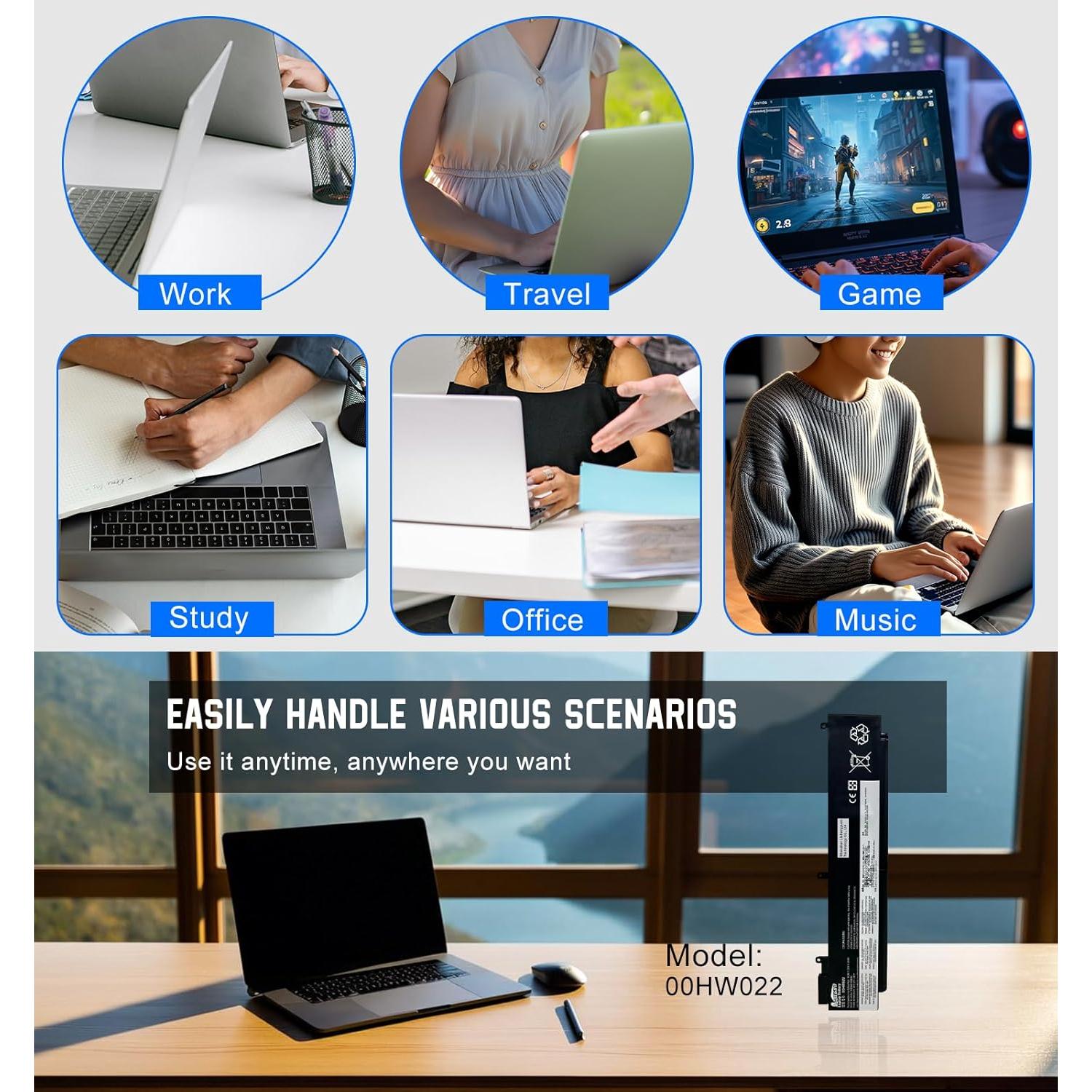 Batería de Laptop Lenovo 00HW022 24Wh 3-Celdas T460s/T470s