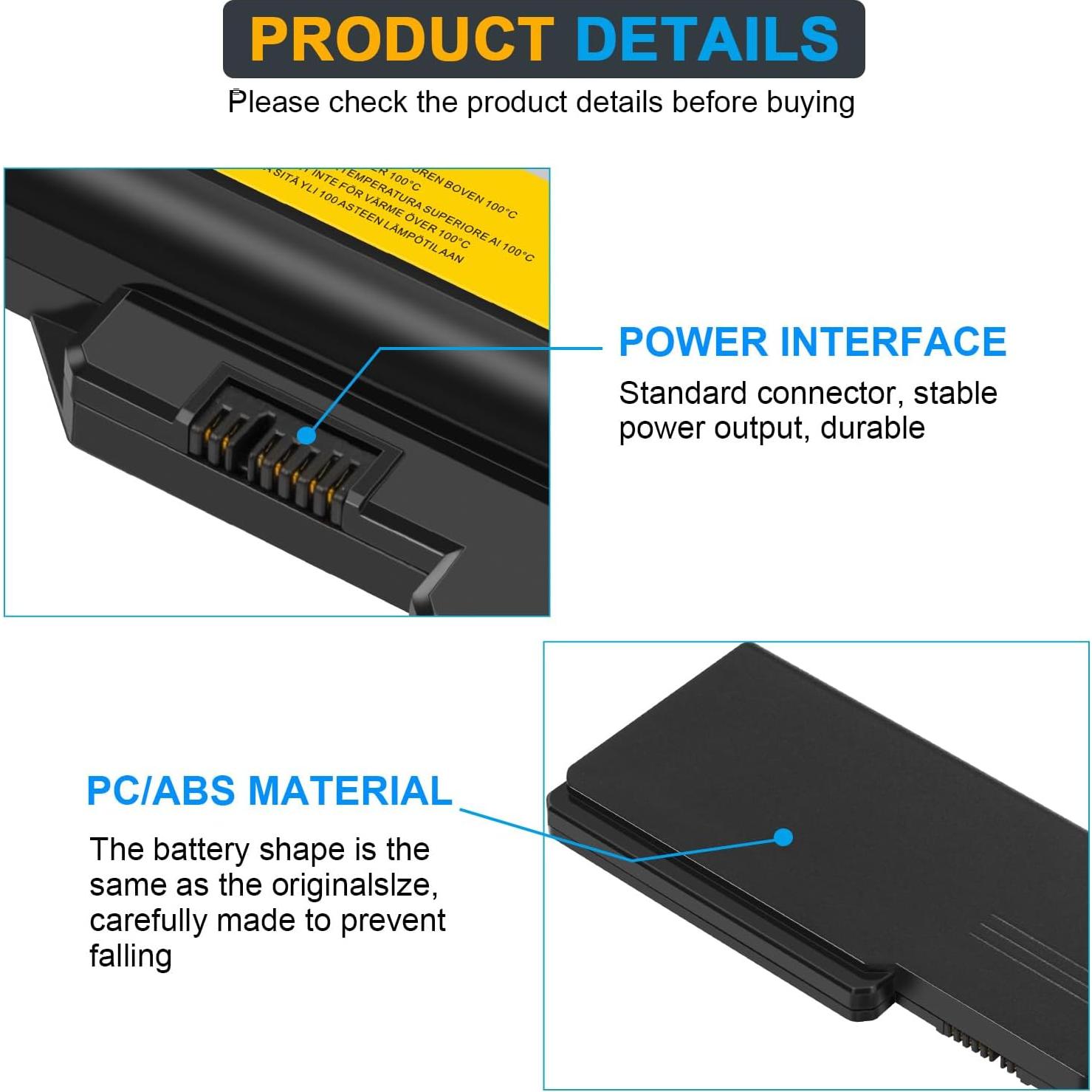 Batería de Laptop Lenovo IdeaPad 5200mAh 11.1V 6 celdas