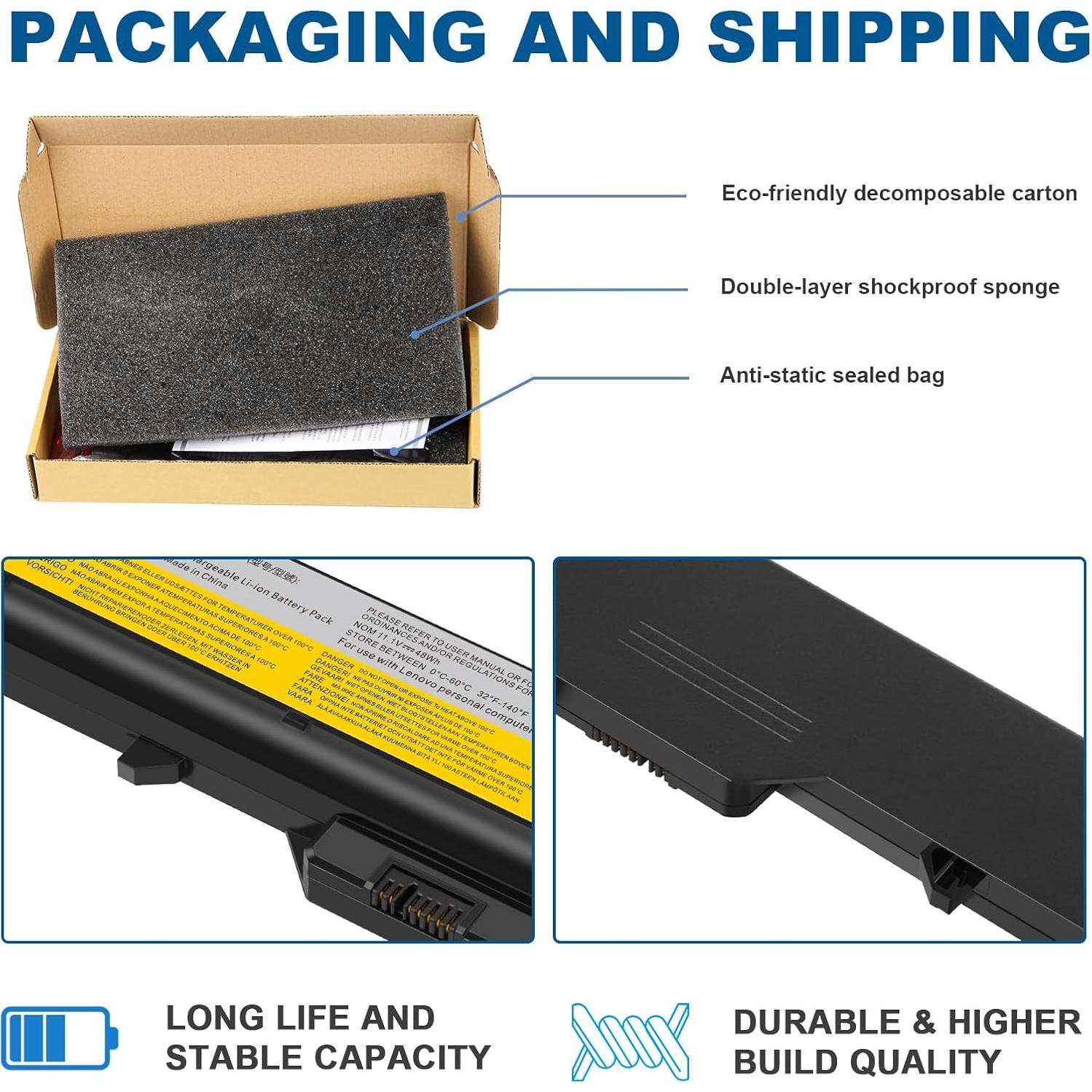 Batería de Laptop Lenovo IdeaPad 5200mAh 11.1V 6 celdas