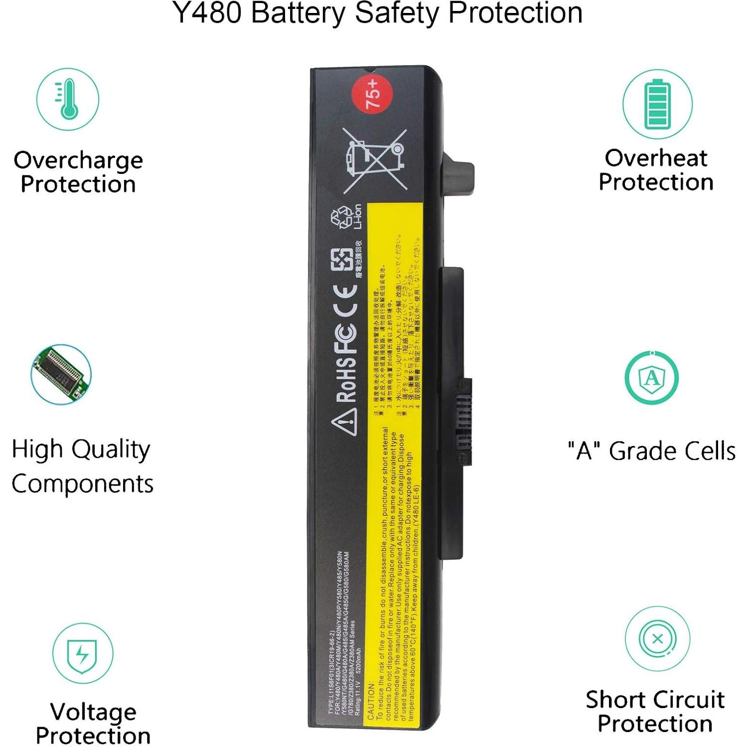 Batería de Laptop Li-ion 5200mAh Gomarty para Lenovo