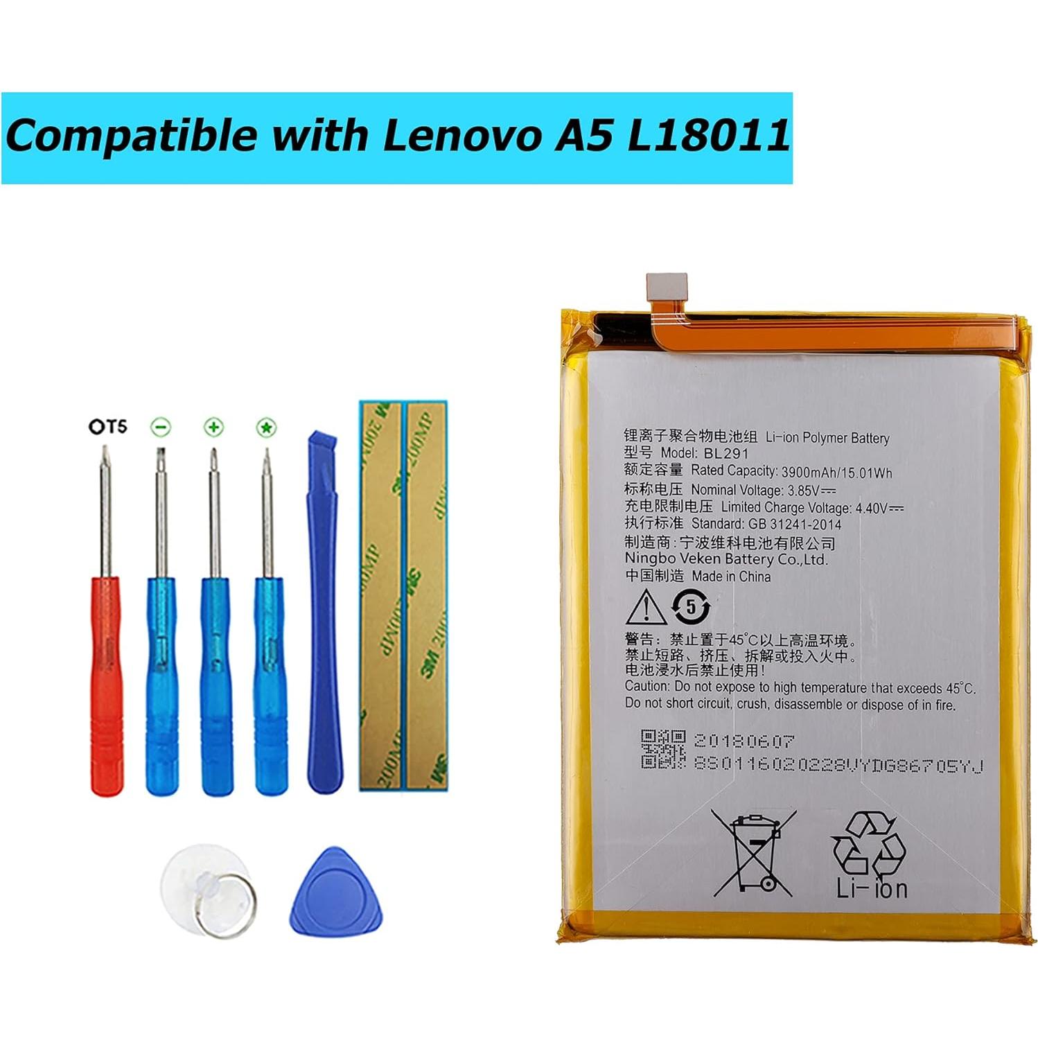 Batería de Reemplazo BL291 Lenovo A5 L18011 3900mAh