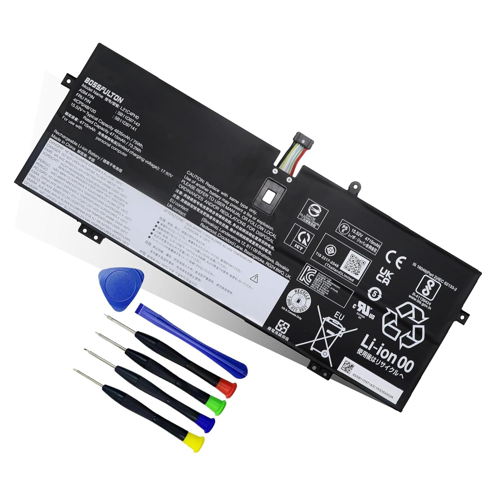 Batería de Reemplazo L21C4PH0 75Wh para Lenovo Yoga 9