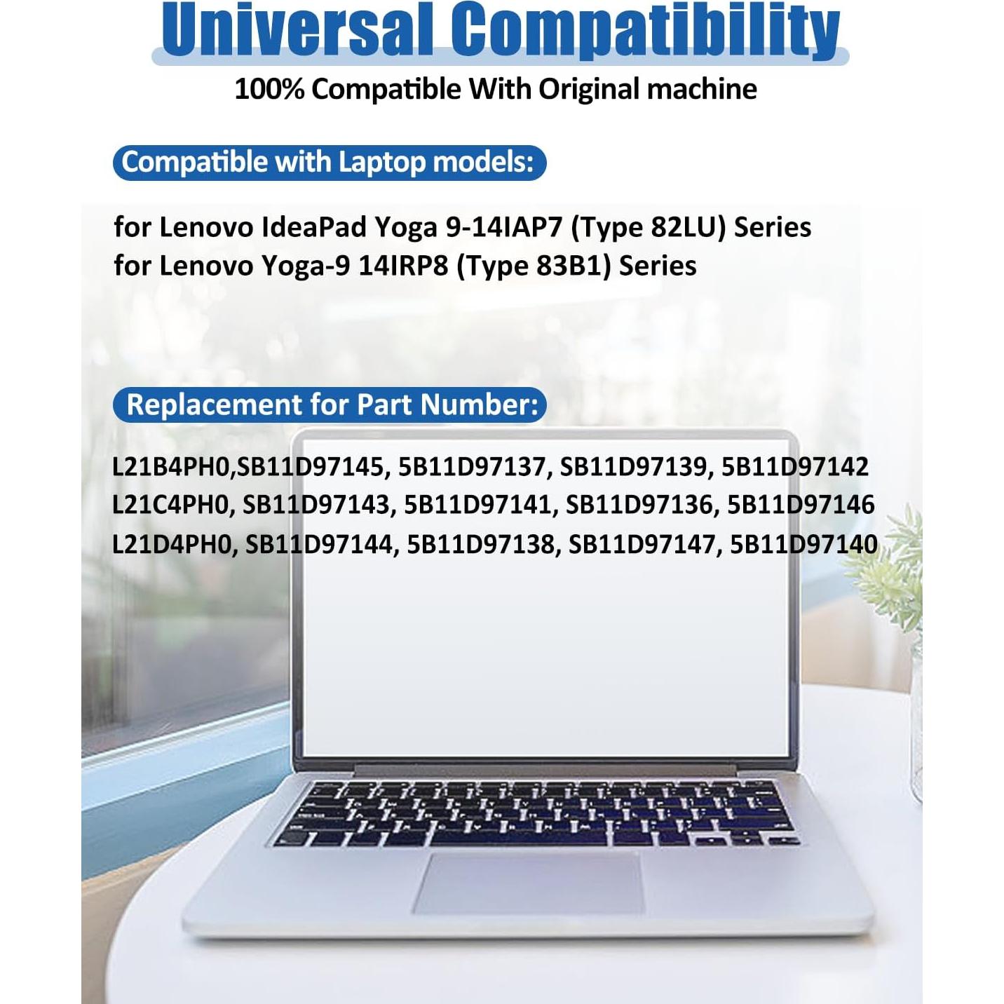 Batería de Reemplazo L21C4PH0 75Wh para Lenovo Yoga 9