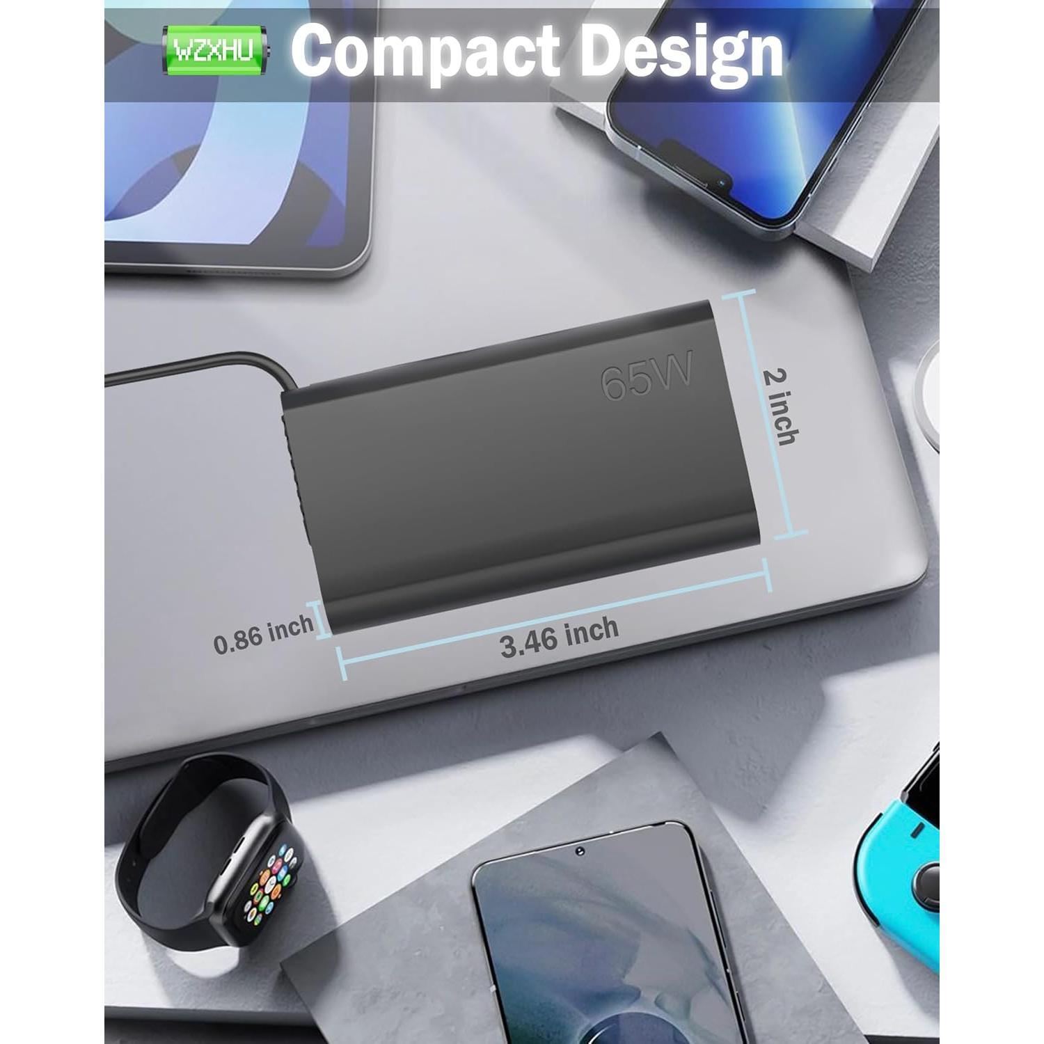 Cargador USB C 65W WZXHU para Lenovo ThinkPad y Yoga