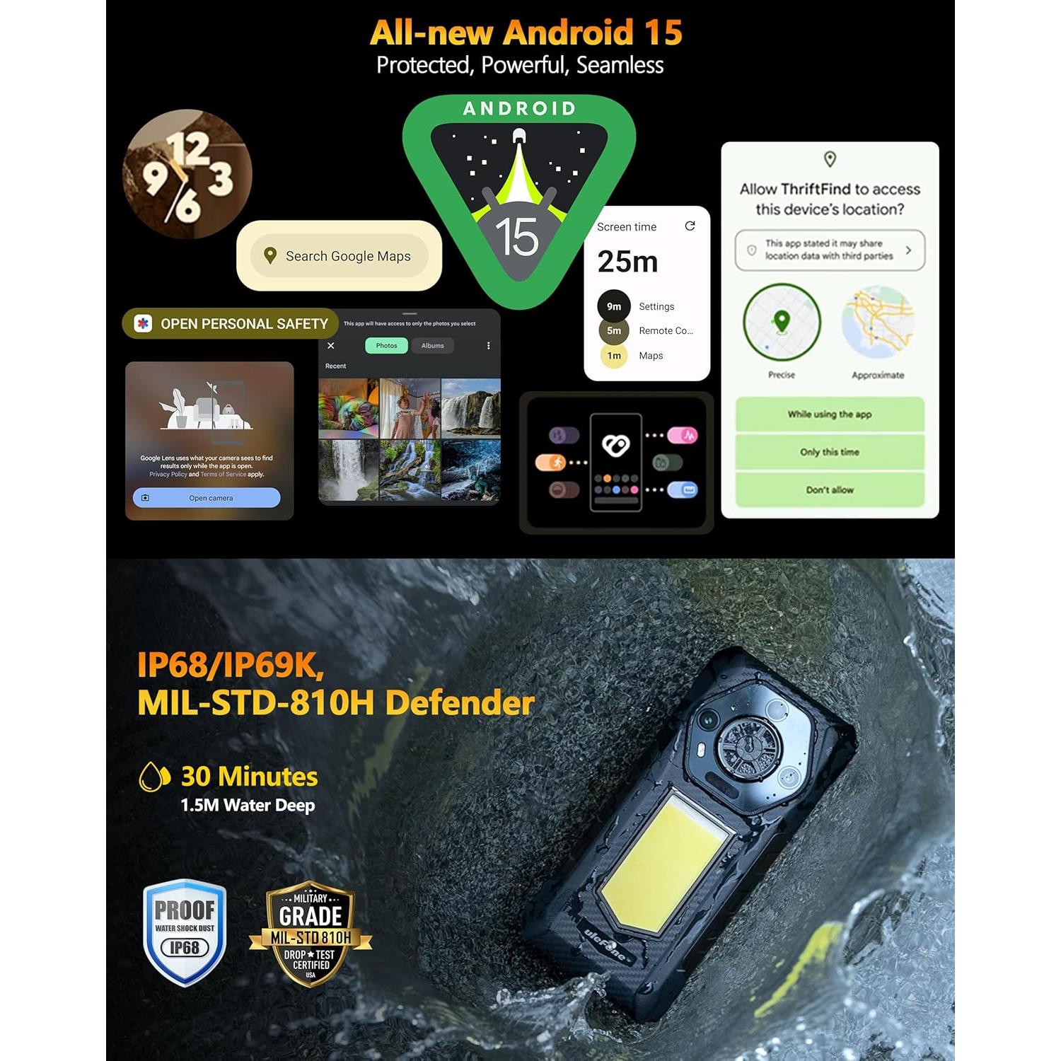 Ulefone Armor 30 4G Teléfono Resistente 12800mAh 24GB+512GB