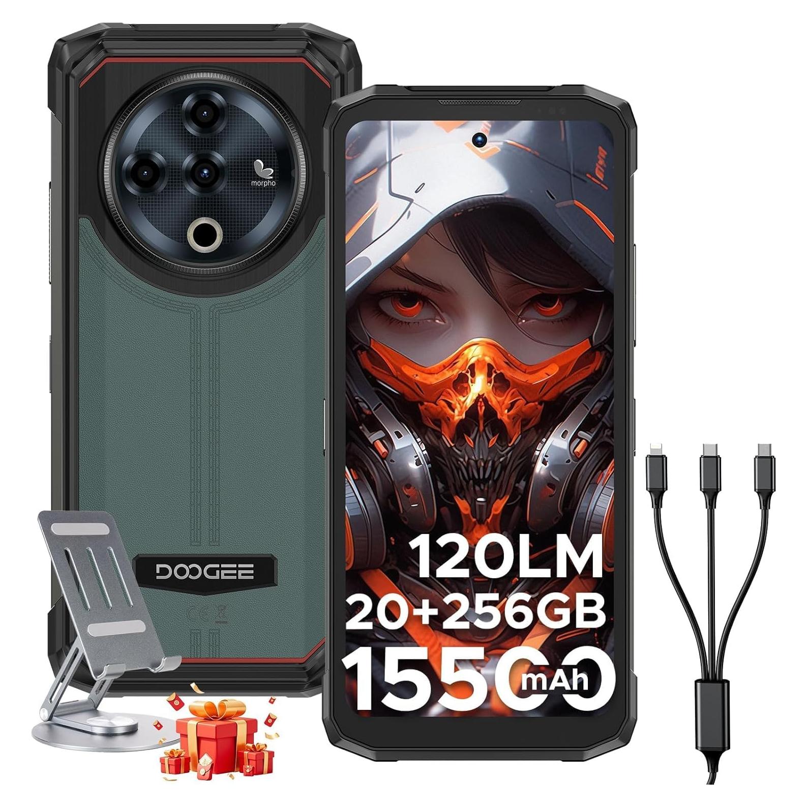 DOOGEE Fire 6 Power Teléfono Rugerizado 15500mAh 33W 256GB 50MP