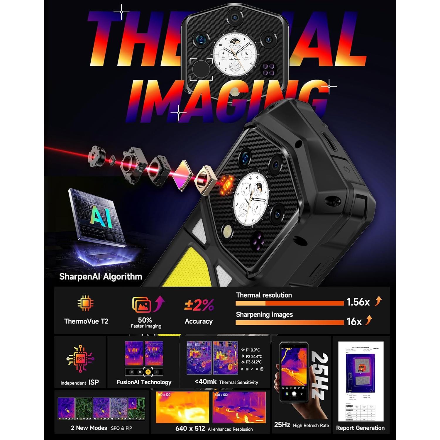 Ulefone Armor 29 Pro Térmico 5G, 32GB RAM + 512GB, 21200mAh