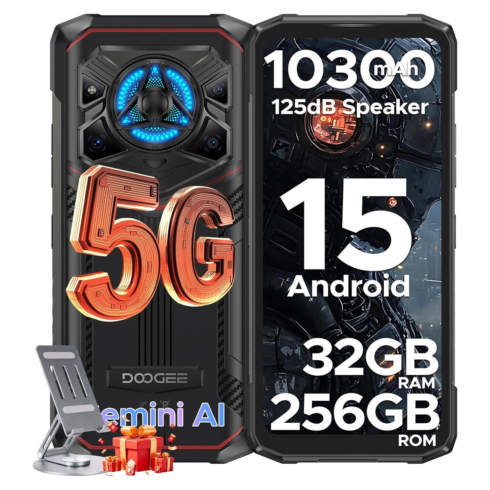 DOOGEE Blade 20 Play 5G Teléfono Resistente 32GB+256GB Rojo