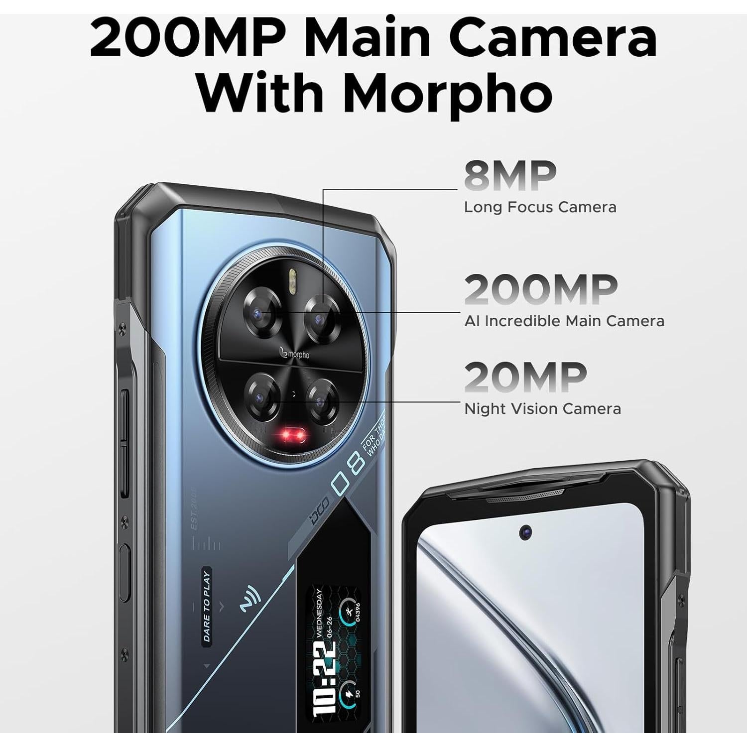 DOOGEE V40 Pro 5G Teléfono Resistente 36GB RAM 512GB Azul