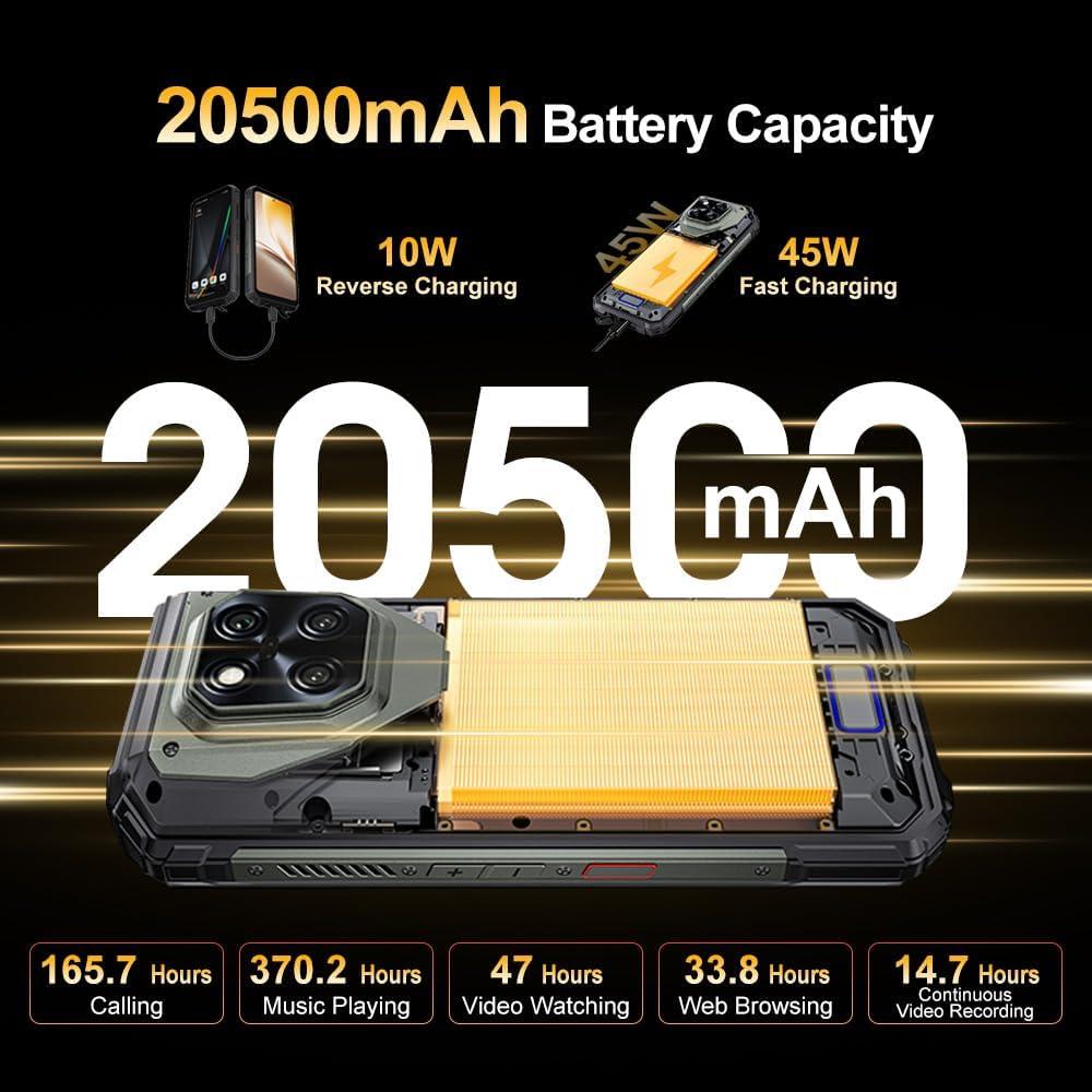 DOOGEE V Max Play 5G Teléfono Rugged 20500mAh 36GB 512GB