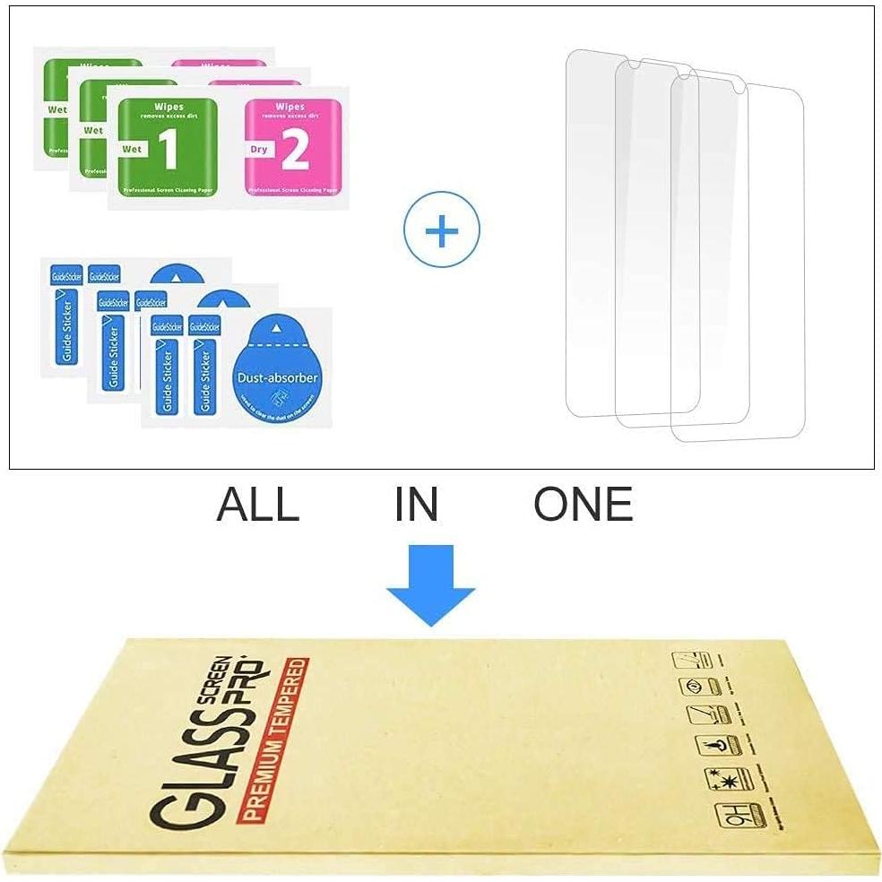 Protector de Pantalla Vidrio Templado KJYF para Realme C25s 6.5" - 3 Paquetes