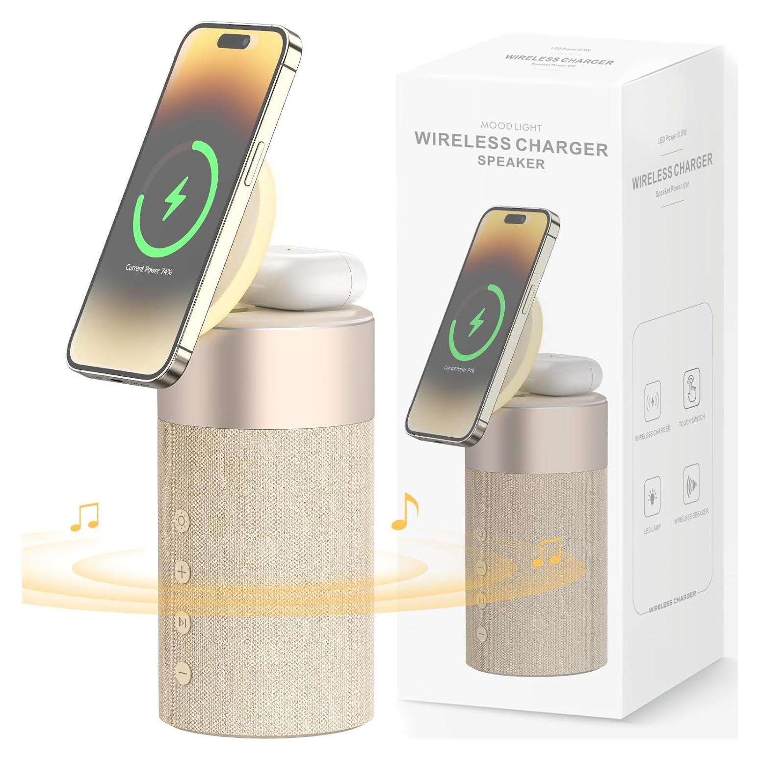 Altavoz Bluetooth COLSUR S02 con Cargador Inalámbrico 2 en 1