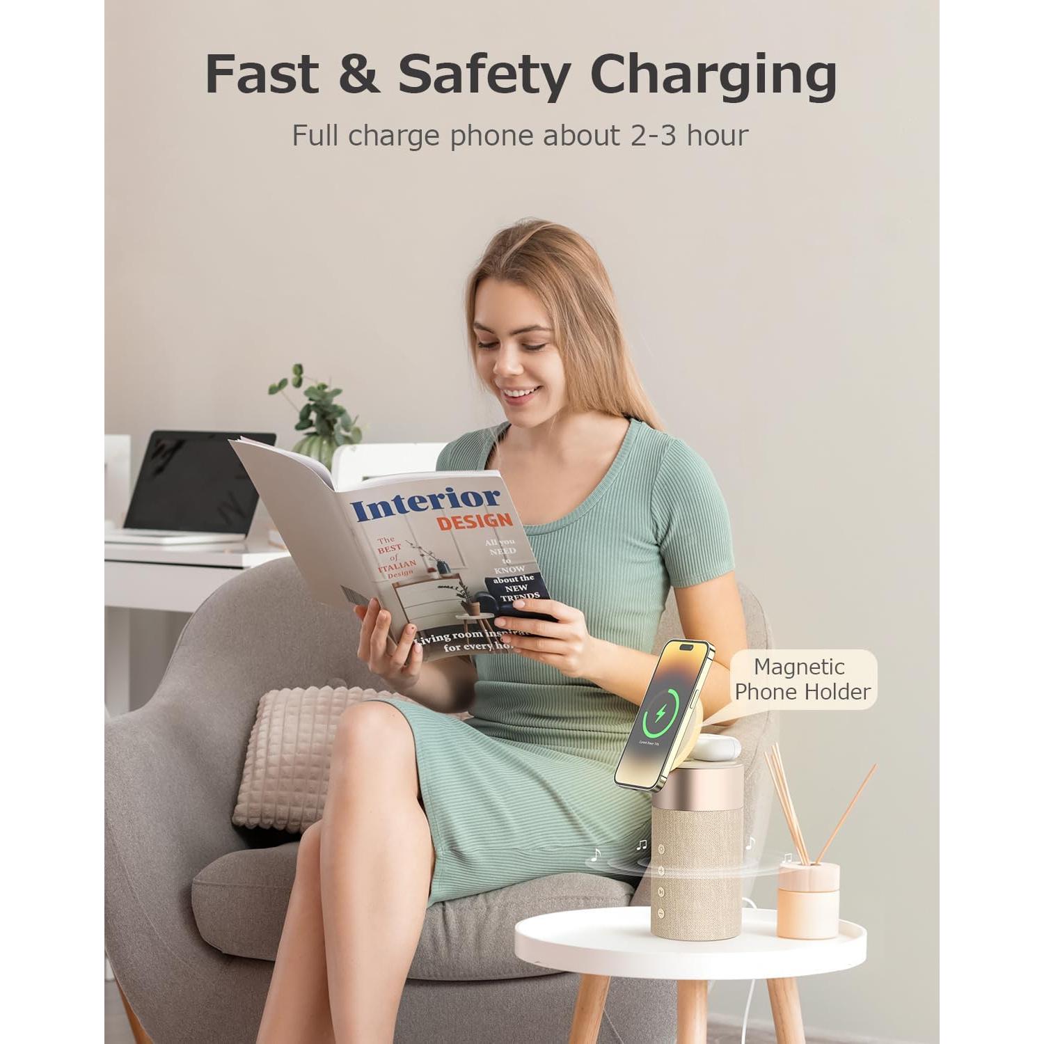 Altavoz Bluetooth COLSUR S02 con Cargador Inalámbrico 2 en 1