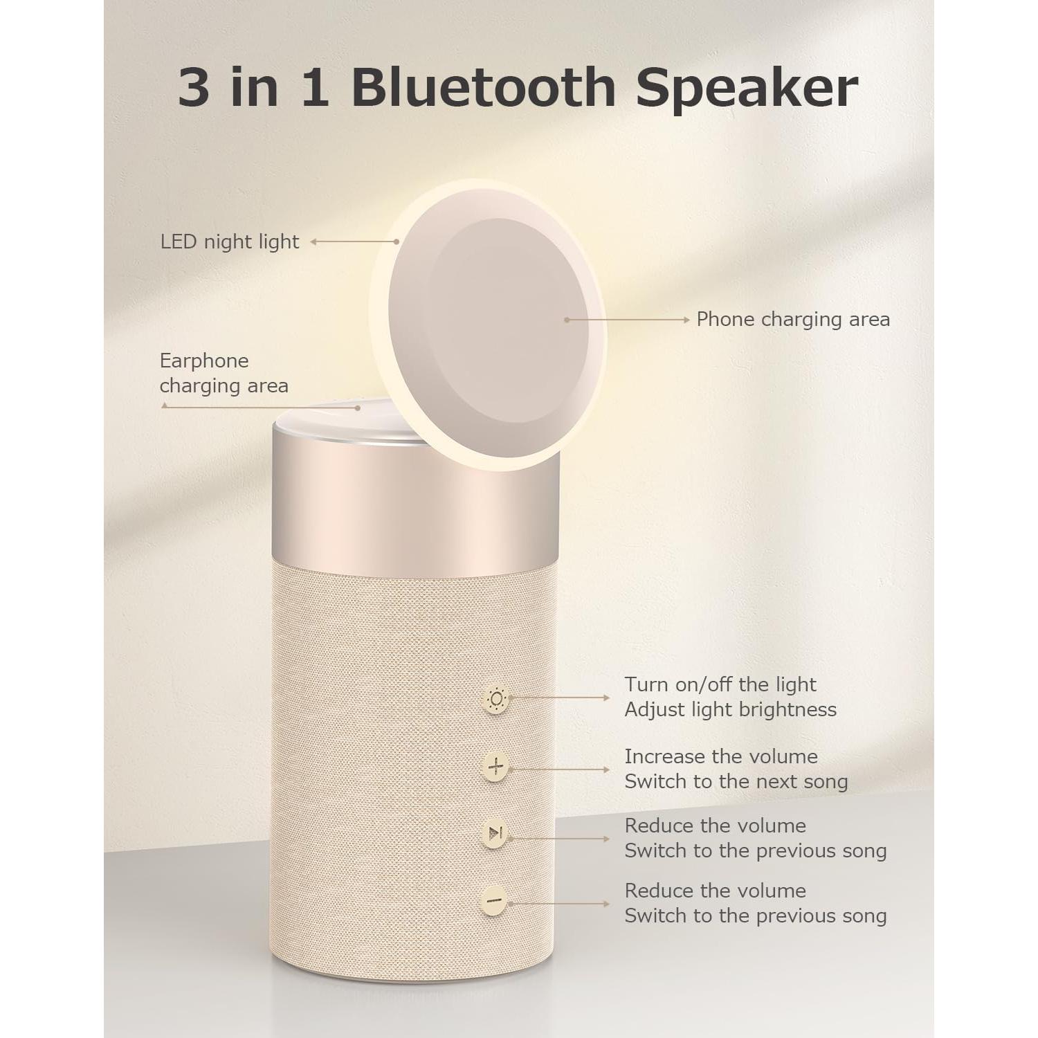 Altavoz Bluetooth COLSUR S02 con Cargador Inalámbrico 2 en 1