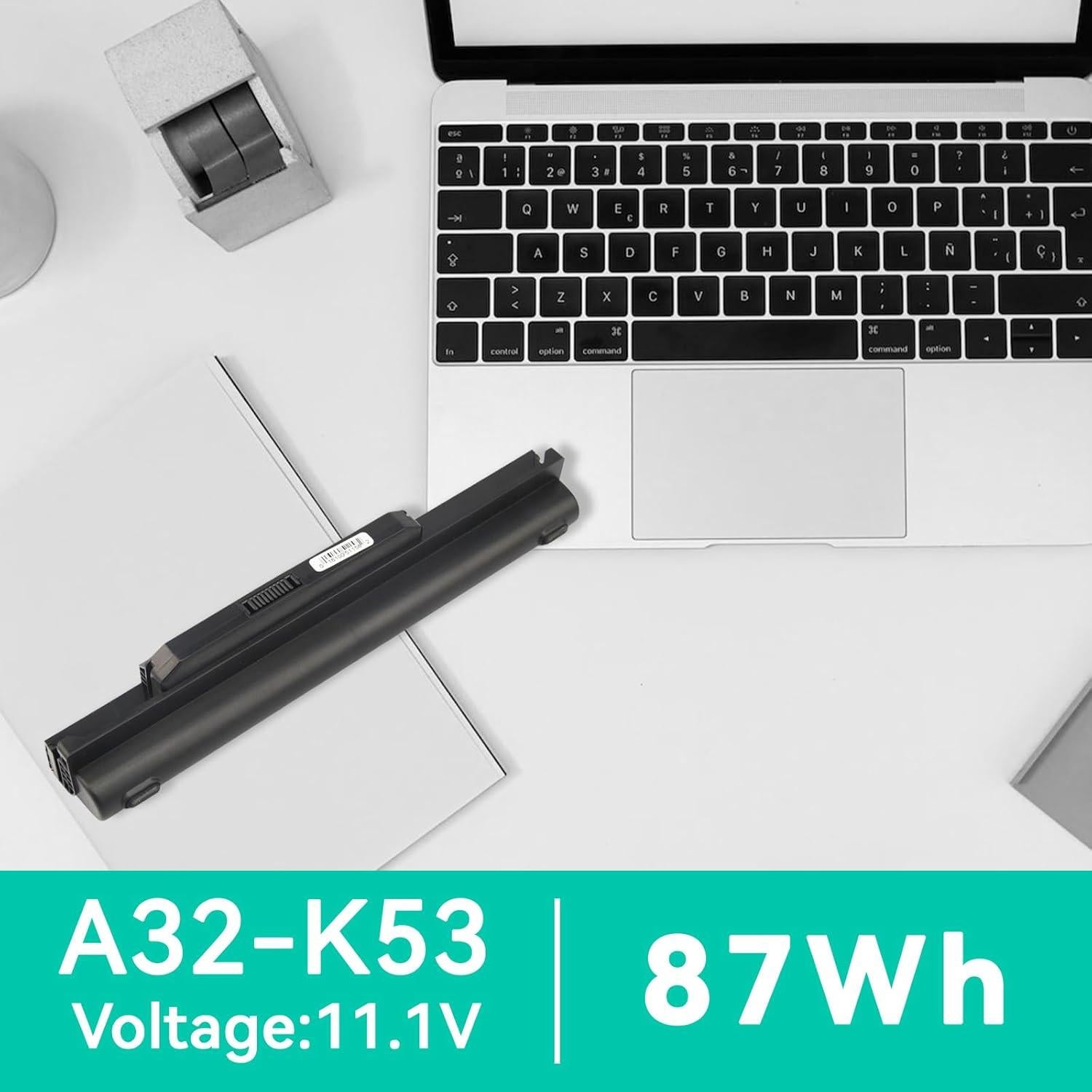 Batería de Reemplazo Asus A32-K53 7800mAh 87Wh 9 Celdas