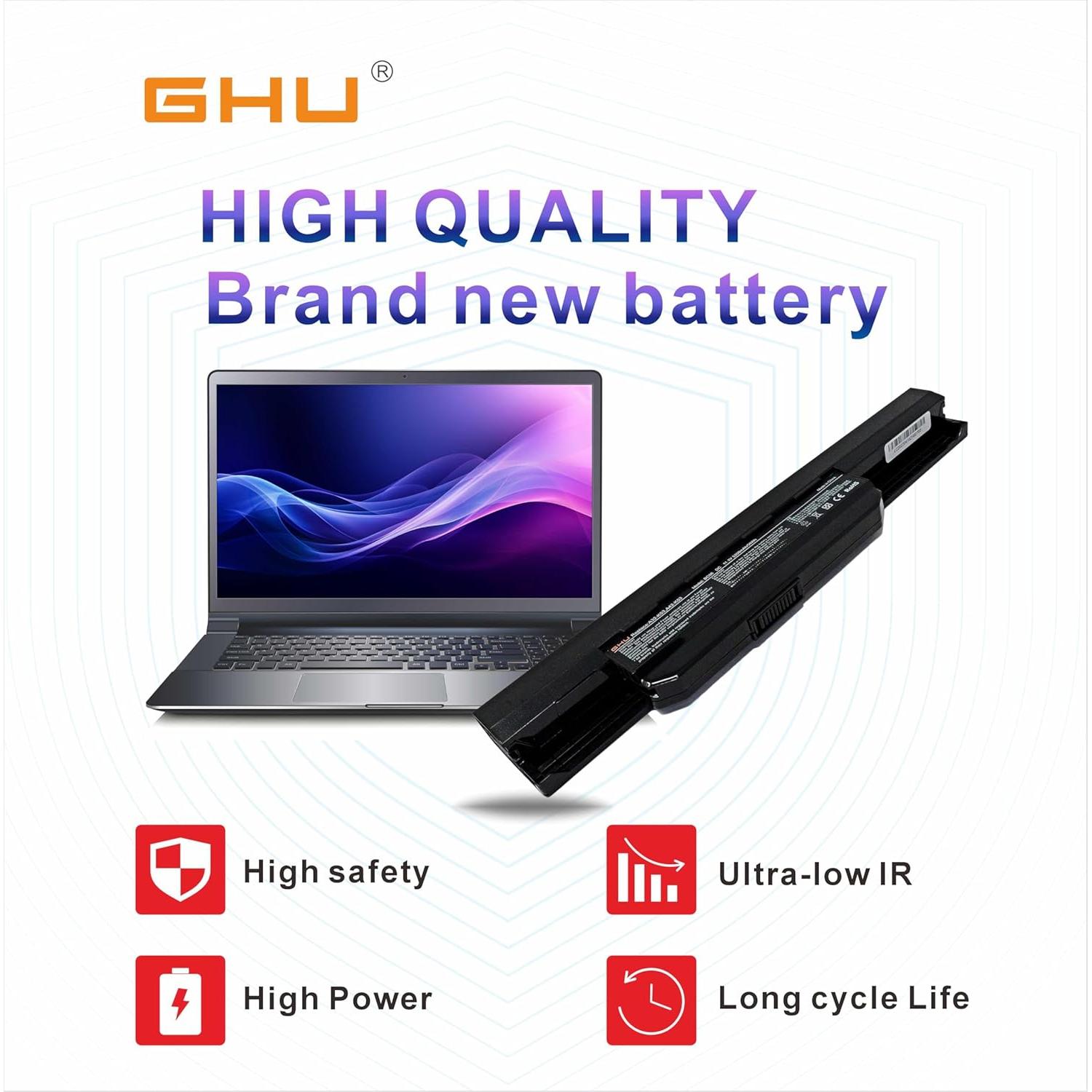 Batería GHU para Laptop Asus A53 K53 5200mAh 11.1V