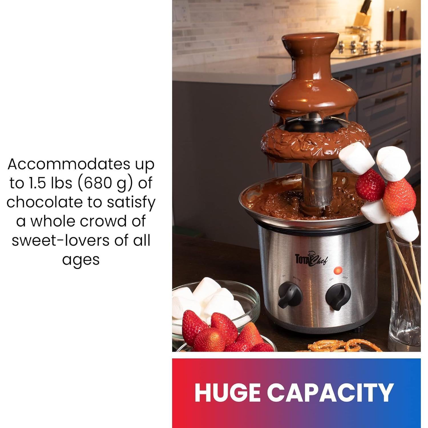 Fuente de Chocolate Total Chef 3 Niveles Acero Inoxidable 0.68 kg