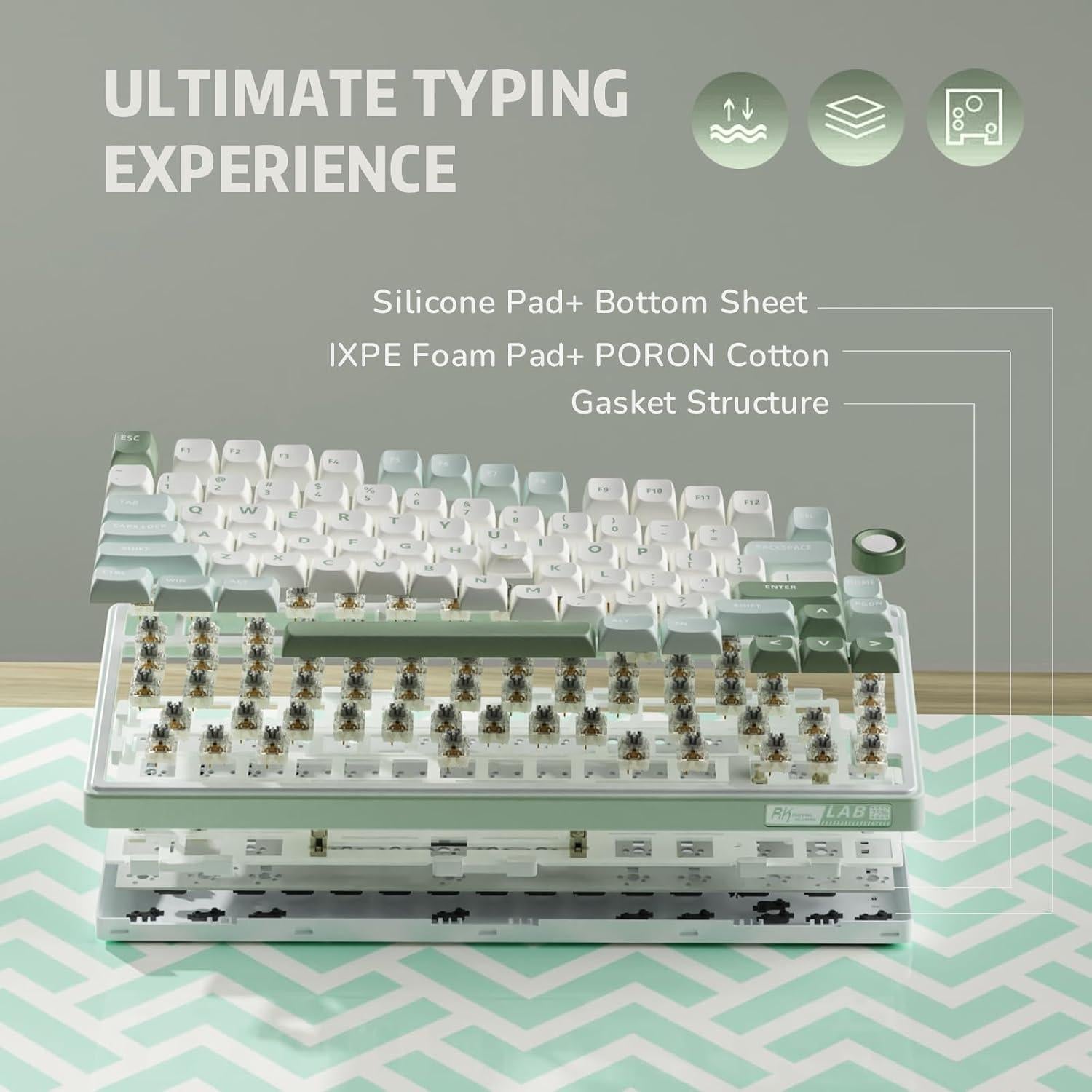 Teclado Mecánico RK Royal Kludge R75 RGB 75% Con Cable