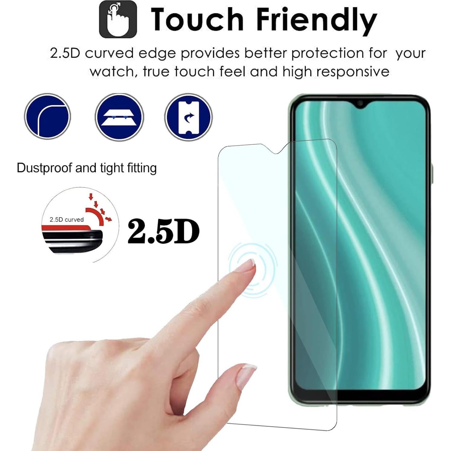 Protector de Pantalla Vidrio Templado BLU G54 K10 2 Unidades 9H