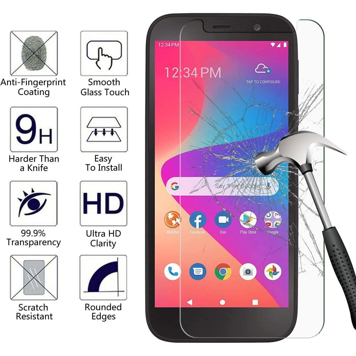 Protector de Pantalla Vidrio Templado 9H para BLU View 2