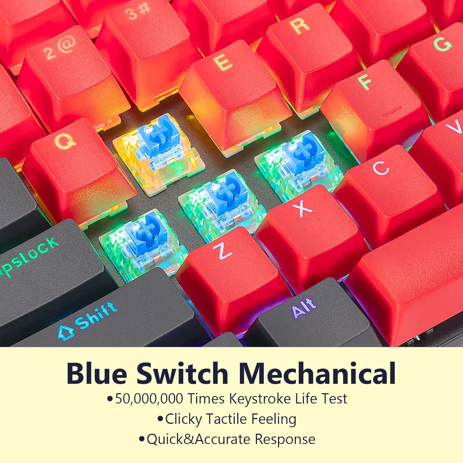 Combo Teclado y Ratón Mecánico CHONCHOW M801R RGB 87 Teclas