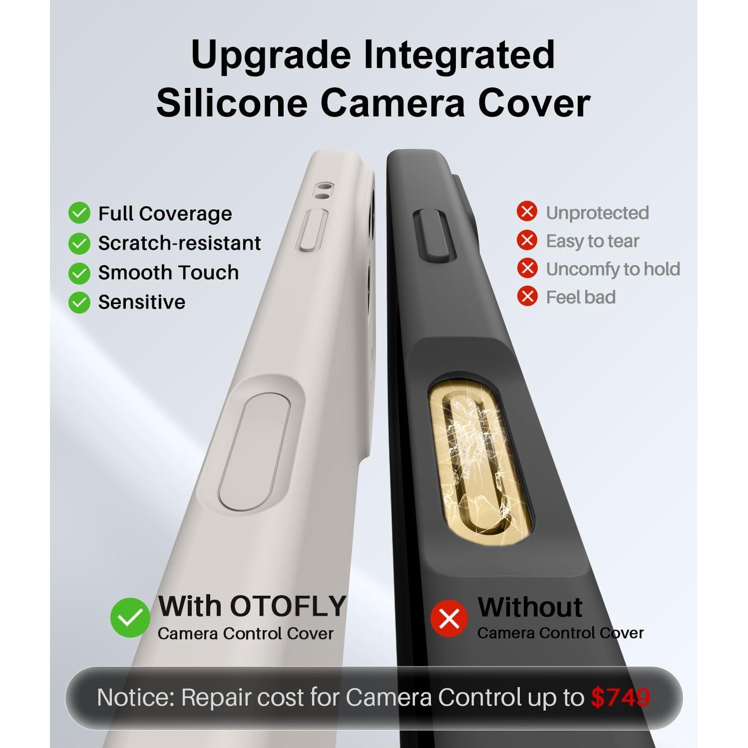 Funda Silicona OTOFLY para iPhone 17 Pro, Color Piedra, Magsafe