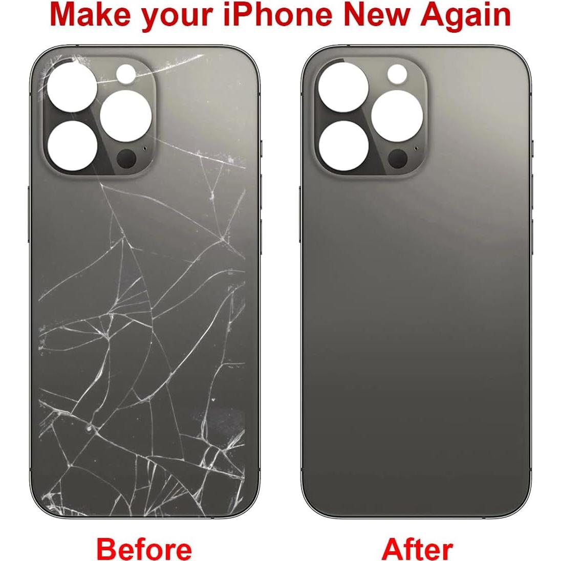 Reemplazo Cristal Trasero OEM Perzework iPhone 13 Pro Max Grafito