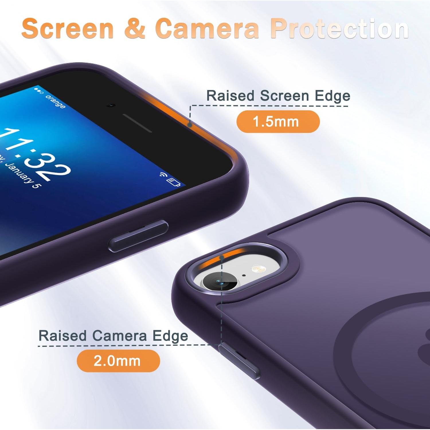 Funda Magnética YENAPOON para iPhone SE 2022/2020/8/7 Morado