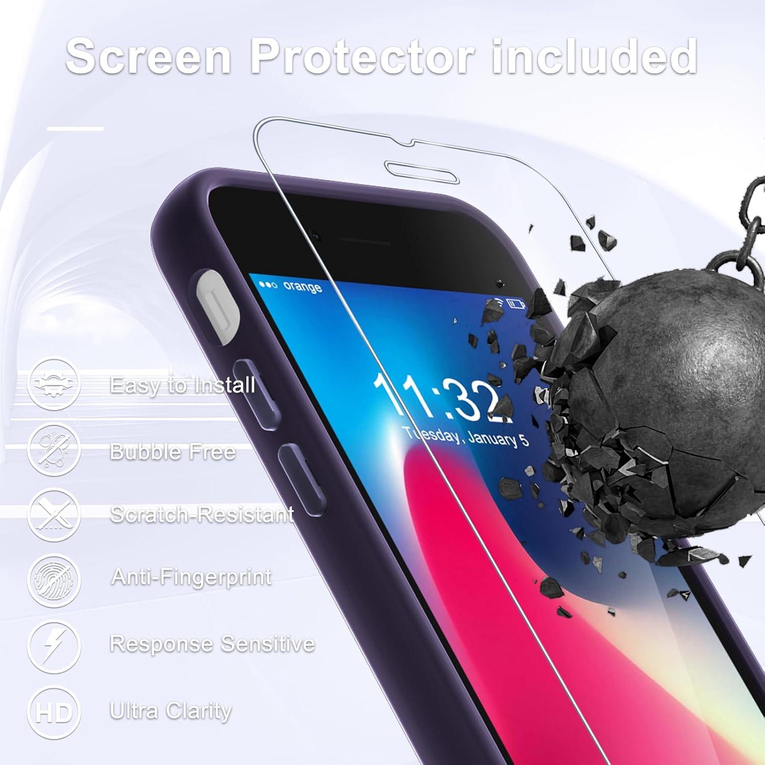 Funda Magnética YENAPOON para iPhone SE 2022/2020/8/7 Morado