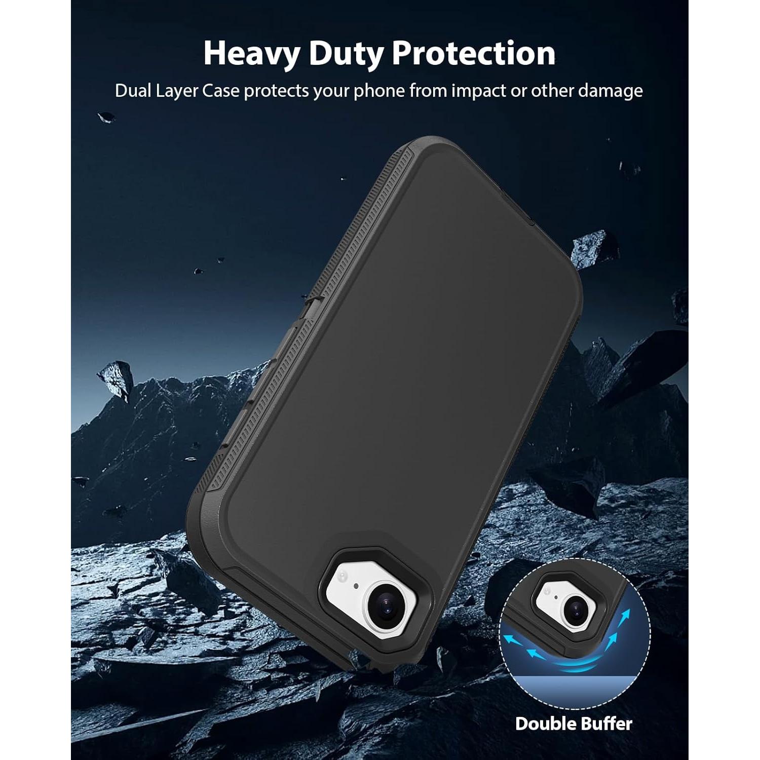 Funda Jelanry para iPhone 16E 2025, Doble Capa Resistente 6.1"