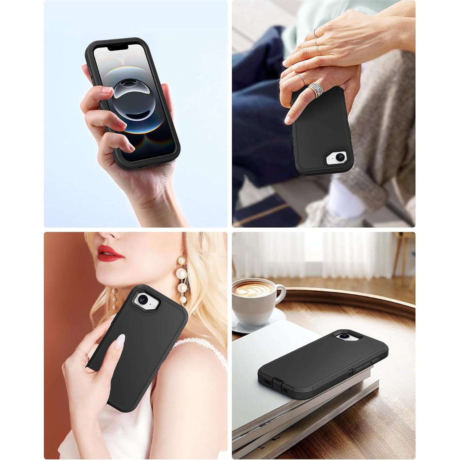 Funda Jelanry para iPhone 16E 2025, Doble Capa Resistente 6.1"