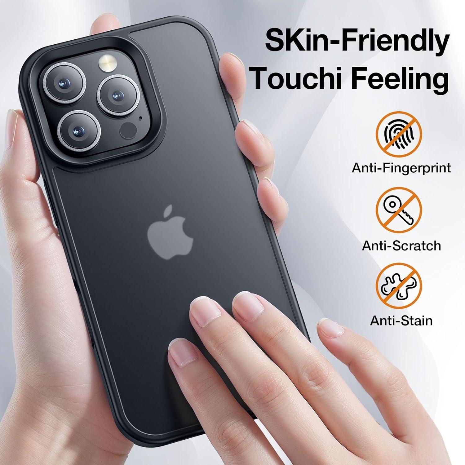 Funda a Prueba de Golpes Yriklso para iPhone 16 Pro Negra