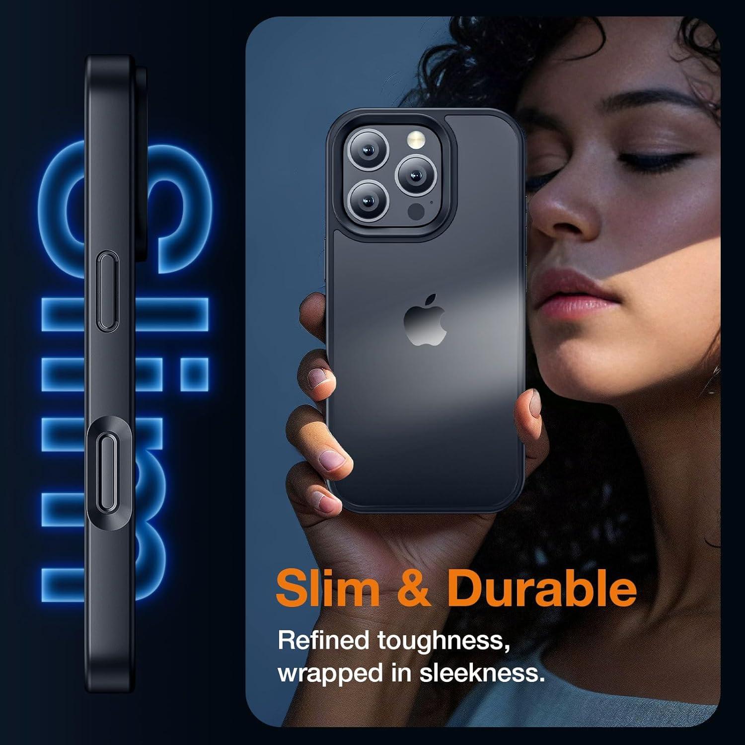 Funda a Prueba de Golpes Yriklso para iPhone 16 Pro Negra