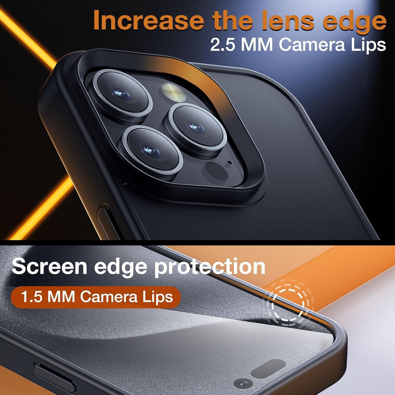 Funda a Prueba de Golpes Yriklso para iPhone 16 Pro Negra